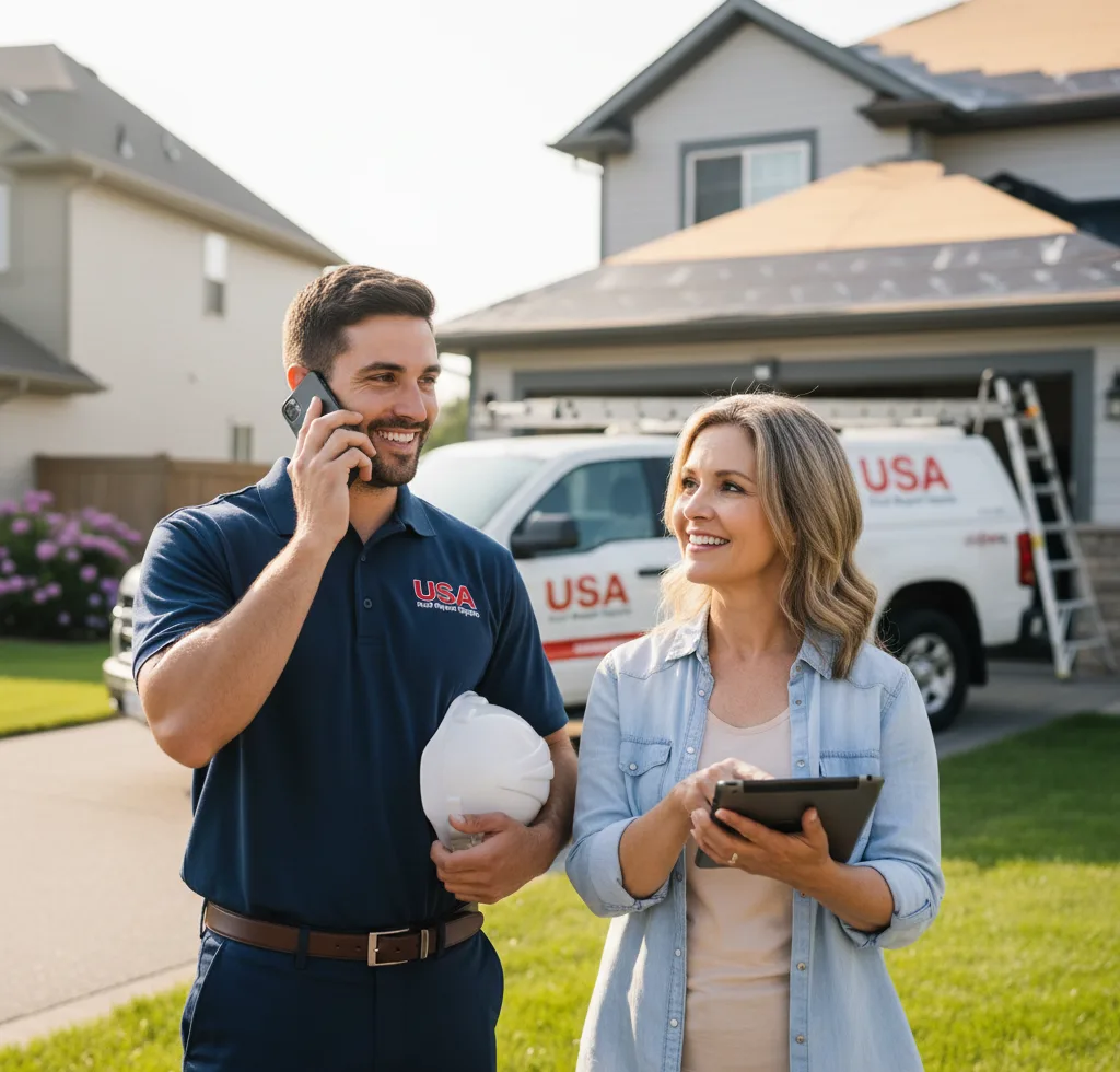 USA Roof Repair Experts customer support in Marshfield